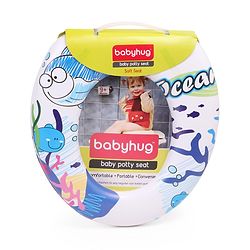 Babyhug Baby Potty Seat Ocean Print - White Blue