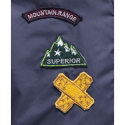Babyhug Full Sleeves Jacket Mountain Range Patch - Navy Blue