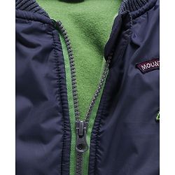 Babyhug Full Sleeves Jacket Mountain Range Patch - Navy Blue