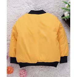 Babyhug Full Sleeves Jacket 5 Patch - Yellow