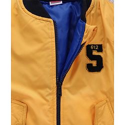 Babyhug Full Sleeves Jacket 5 Patch - Yellow