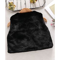 Babyhug Sleeveless Winter Wear Shrug - Black