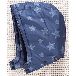 Babyhug Full Sleeves Padded Winter Jacket With Detachable Hood Stars Print - Blue