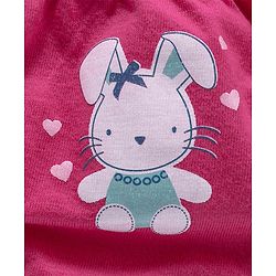 Babyhug Cotton Panties Bunny & Dots Print Pack Of 2 -Dark Pink White
