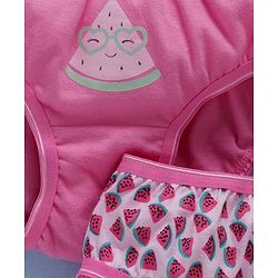 Babyhug Cotton Panties Watermelon Print Pack Of 2 - Pink