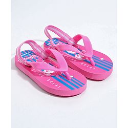 Cute Walk by Babyhug Flip Flops With Back Strap Mickey & Minnie Print - Pink