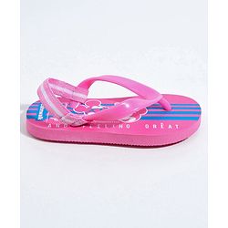 Cute Walk by Babyhug Flip Flops With Back Strap Mickey & Minnie Print - Pink