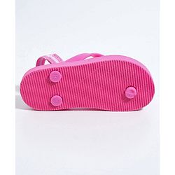 Cute Walk by Babyhug Flip Flops With Back Strap Mickey & Minnie Print - Pink