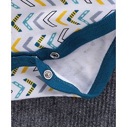 Babyhug Full Sleeves Onesie Abstract Print - Blue