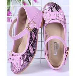 Cute Walk by Babyhug Party Wear Embellished Bellies - Pink