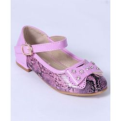 Cute Walk by Babyhug Party Wear Embellished Bellies - Pink