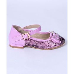 Cute Walk by Babyhug Party Wear Embellished Bellies - Pink