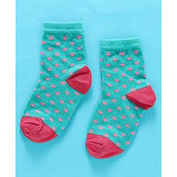 Cute Walk By Babyhug Non Terry Antibacterial Socks Polka Dot Design Pack Of 3 - Multicolor