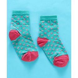 Cute Walk By Babyhug Non Terry Antibacterial Socks Polka Dot Design Pack Of 3 - Multicolor
