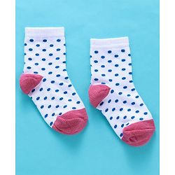 Cute Walk By Babyhug Non Terry Antibacterial Socks Polka Dot Design Pack Of 3 - Multicolor