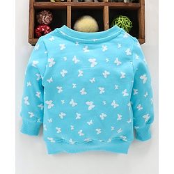Babyhug Full Sleeves Sweatjacket - Sea Green