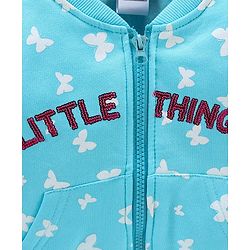 Babyhug Full Sleeves Sweatjacket - Sea Green