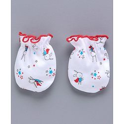 Babyhug Clothing Gift Set Bunny Print Red- 5 Pieces