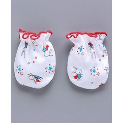 Babyhug Clothing Gift Set Bunny Print Red- 5 Pieces