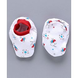 Babyhug Clothing Gift Set Bunny Print Red- 5 Pieces