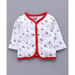 Babyhug Clothing Gift Set Bunny Print Red- 5 Pieces