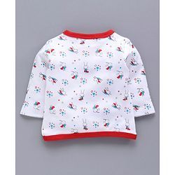 Babyhug Clothing Gift Set Bunny Print Red- 5 Pieces