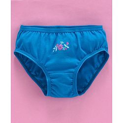 Babyhug Cotton Panties Floral Print Pack Of 2 - Teal