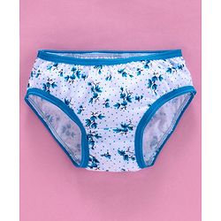 Babyhug Cotton Panties Floral Print Pack Of 2 - Teal