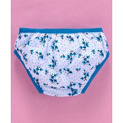 Babyhug Cotton Panties Floral Print Pack Of 2 - Teal