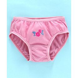 Babyhug Cotton Panties Floral Print Pack Of 2 - Pink - 12-18M Pink