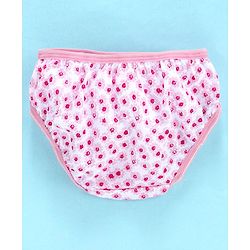 Babyhug Cotton Panties Floral Print Pack Of 2 - Pink - 12-18M Pink