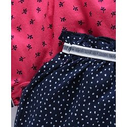 Babyhug Printed Cotton Bloomers Pack of 2 - Fuchsia Navy Blue