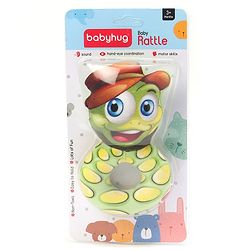 Babyhug Snake Face Rattle With Sound - Green