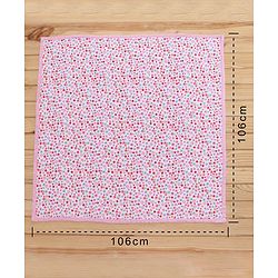 Babyhug Premium 3 Layered Lightweight Baby Muslin Blanket Floral Print - Pink