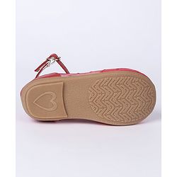 Cute Walk by Babyhug Butterfly Motif Bellies - Red