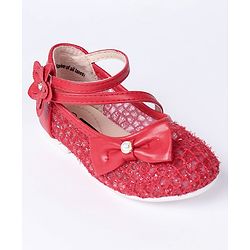 Cute Walk by Babyhug Bellies Bow Applique - Red