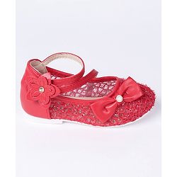 Cute Walk by Babyhug Bellies Bow Applique - Red