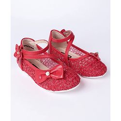 Cute Walk by Babyhug Bellies Bow Applique - Red