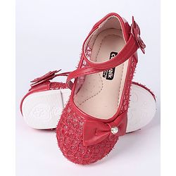 Cute Walk by Babyhug Bellies Bow Applique - Red