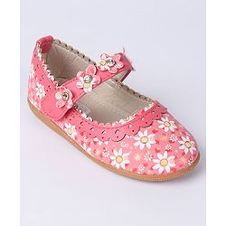 Cute Walk by Babyhug Floral Motif Bellies - Red
