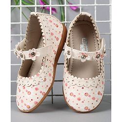 Cute Walk by Babyhug Floral Motif Bellies - Red