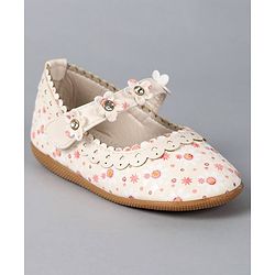 Cute Walk by Babyhug Floral Motif Bellies - Red