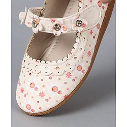 Cute Walk by Babyhug Floral Motif Bellies - Red