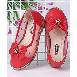 Cute Walk by Babyhug Stone Embellished Bellies - Red