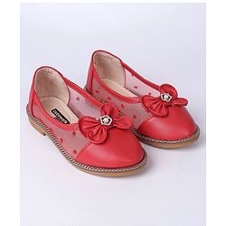 Cute Walk by Babyhug Stone Embellished Bellies - Red