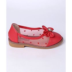 Cute Walk by Babyhug Stone Embellished Bellies - Red