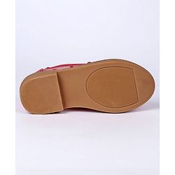 Cute Walk by Babyhug Stone Embellished Bellies - Red