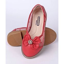 Cute Walk by Babyhug Stone Embellished Bellies - Red