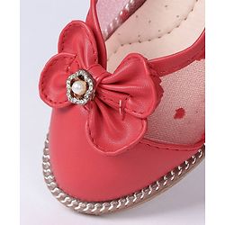 Cute Walk by Babyhug Stone Embellished Bellies - Red