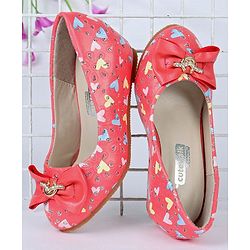 Cute Walk by Babyhug Bellies Heart Print - Coral